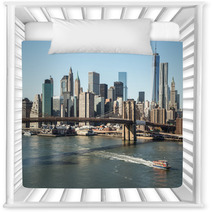 New York City Brooklyn Bridge Downtown Skyline Nursery Decor 58367442