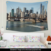 New York City Brooklyn Bridge Downtown Skyline Wall Art 58367442