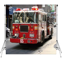 New York City Fire Truck Backdrops 1605934