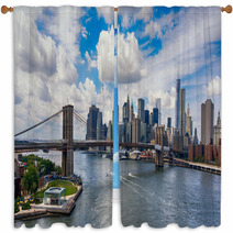New York City In The Glow Of Sunset Window Curtains 58405422