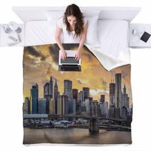New York City Skyline Blankets 61055234