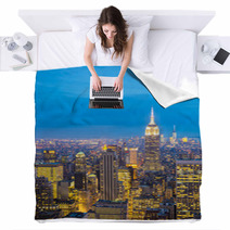 New York City Skyline Blankets 64440160