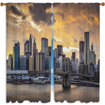 New York City Skyline Window Curtains 61055234