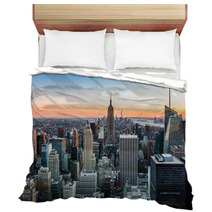 New York Skyline At Sunset Bedding 60595305