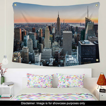 New York Skyline At Sunset Wall Art 60595305