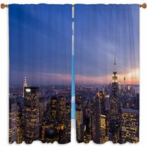 New York Skyline Window Curtains 55384782