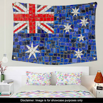 New Zeland Flag Mosaic Wall Art 58827452