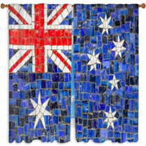 New Zeland Flag Mosaic Window Curtains 58827452
