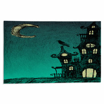 Night Castle Background Rugs 69751536