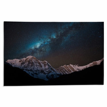 Night Shot Of Annapurna Range With Milky Way. Rugs 61808023