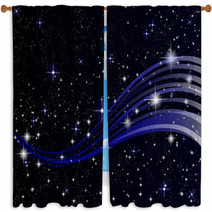 Night sky space stars background Window Curtains 54431147