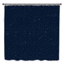 Night Sky With Stars, Moon, Meteorites Bath Decor 61033499