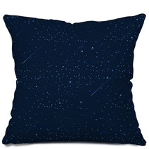 Night Sky With Stars, Moon, Meteorites Pillows 61033499