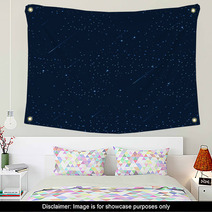 Night Sky With Stars, Moon, Meteorites Wall Art 61033499
