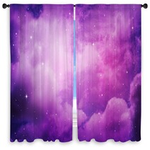 Night Sky With Stars Window Curtains 286966957