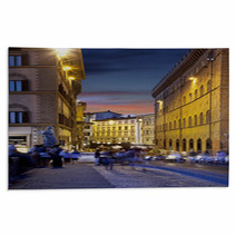 Night Streets Of Florence, Italy Rugs 53858439