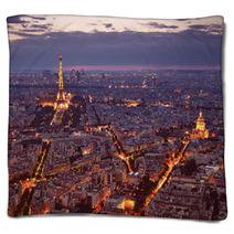 Night View Of Paris Blankets 45299045
