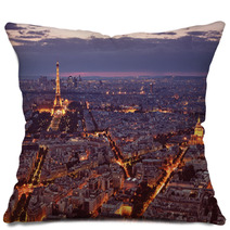 Night View Of Paris Pillows 45299045