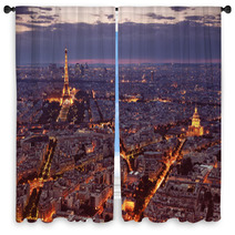 Night View Of Paris Window Curtains 45299045