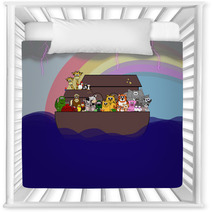 Noah's Ark Scene - The Great Flood Nursery Decor 11355835