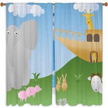 Noah's Ark Window Curtains 11572841