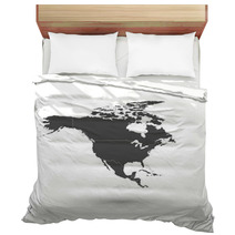North America Map Background Vector Bedding 64374803
