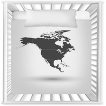 North America Map Background Vector Nursery Decor 64374803