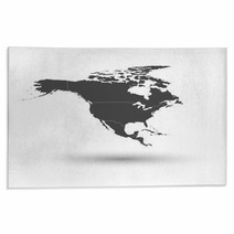 North America Map Background Vector Rugs 64374803