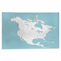 North America Vector Map With Countries Rugs 7027691