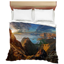 Norway Landscape Panorama With Ocean And Mountain - Lofoten Bedding 66248956
