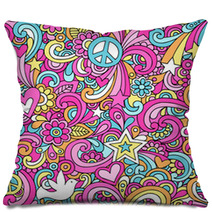 Notebook Doodles Seamless Repeat Pattern Vector Pillows 39714499
