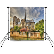 Notre Dame De Paris Cathedral Backdrops 56682352