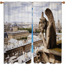 Notre Dame De Paris France Window Curtains 64374369