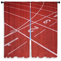 Numbers On Running Track Window Curtains 63345896
