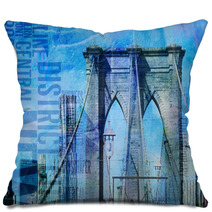 NY Brooklyn Bridge Pillows 92254997