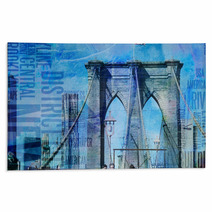 NY Brooklyn Bridge Rugs 92254997
