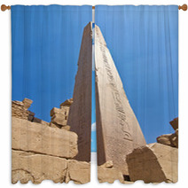 Obelisk At The Karnak Temple Egypt Window Curtains 65280288