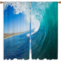 Ocean Wave Window Curtains 51641464