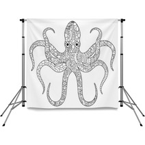 Octopus Coloring Book For Adults Vector Backdrops 131285547