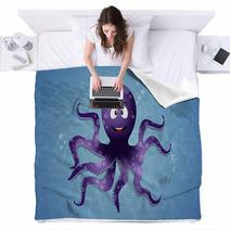 Octopus In The Sea Blankets 67333114