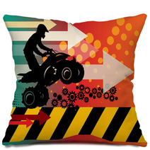 Off-road Abstract Background, Vector Illustration Pillows 49196818
