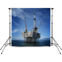 Offshore Oil Rig Drilling Platform Backdrops 37334907