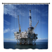 Offshore Oil Rig Drilling Platform Bath Decor 37334907