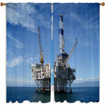 Offshore Oil Rig Drilling Platform Window Curtains 37335256