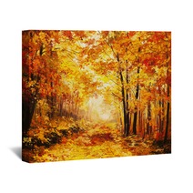 Oil Painting Landscape Colorful Autumn Forest Wall Art 80917211