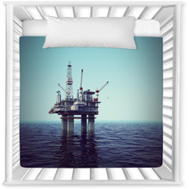 Oil Platform On Sea. Nursery Decor 48561302