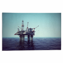 Oil Platform On Sea. Rugs 48561302