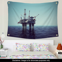 Oil Platform On Sea. Wall Art 48561302