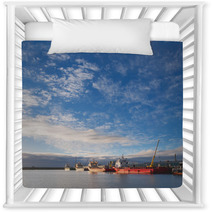 Oil Platform Supply Vessels In A Port During Sunrise Nursery Decor 52770193