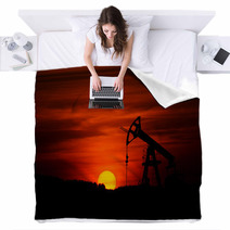 Oil Pump And Sunset Blankets 52937445